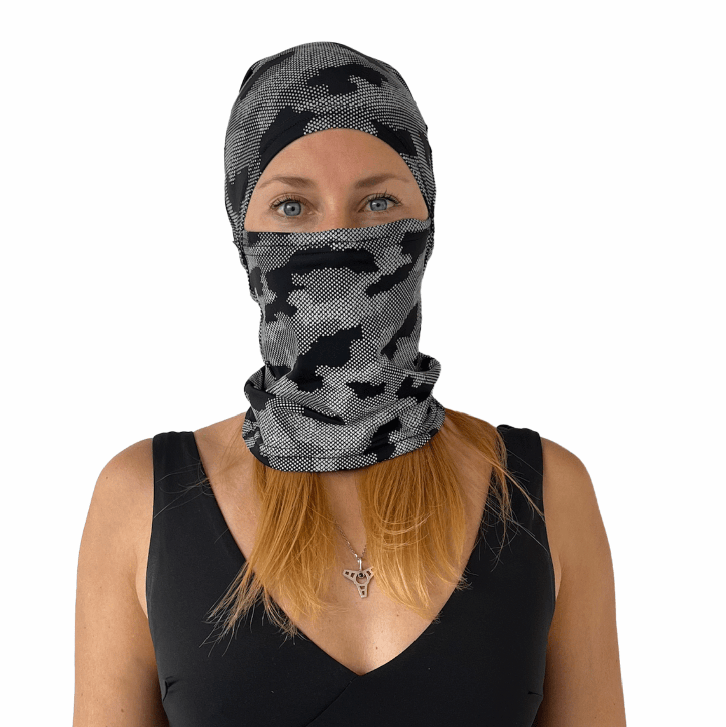 Balaclava Gato Luz Reflectivo Camo BYN - Pescuezo