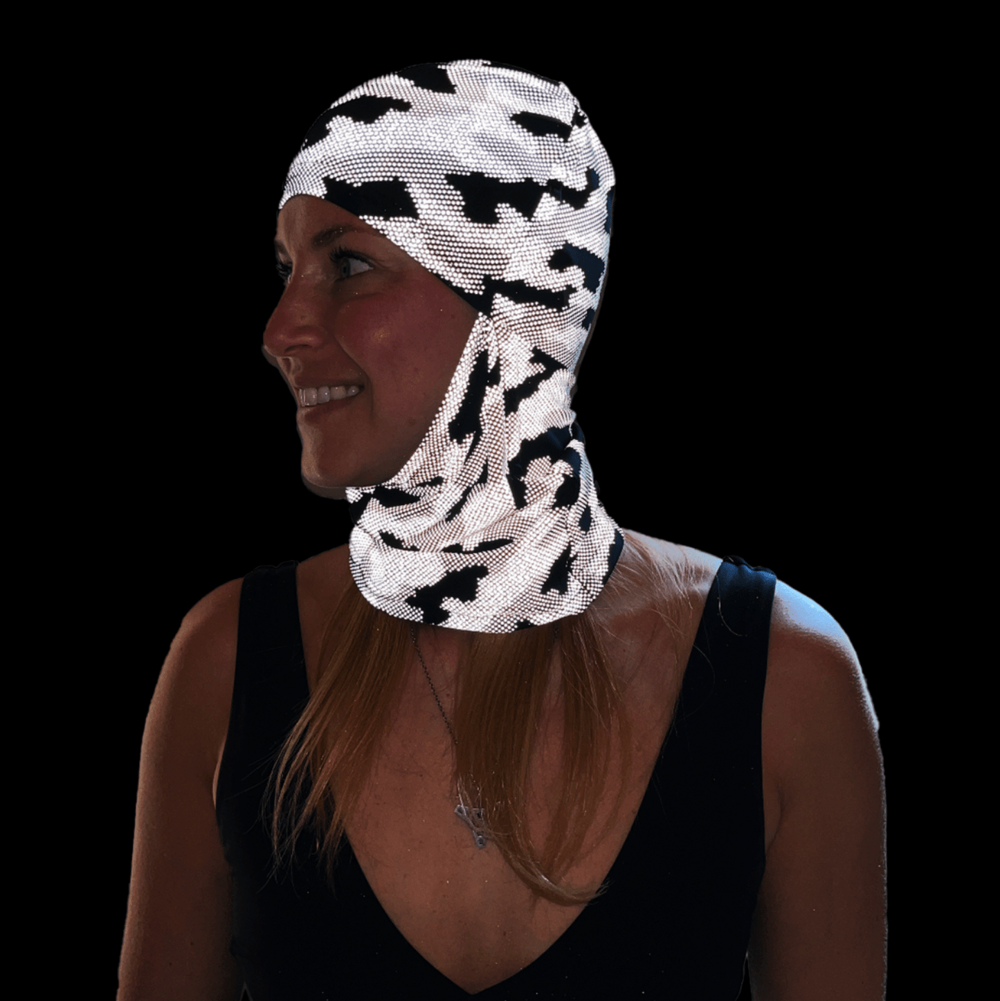 Balaclava Gato Luz Reflectivo Camo BYN - Pescuezo