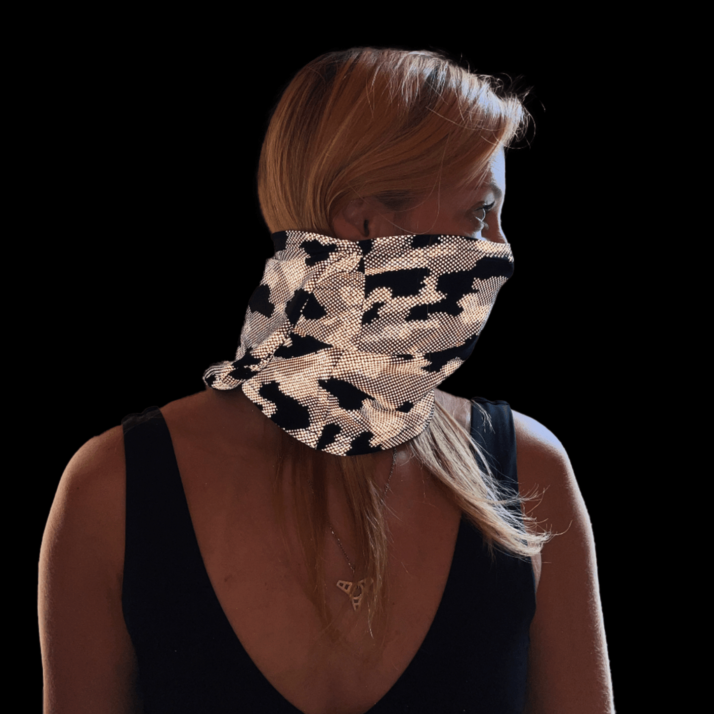 Balaclava Gato Luz Reflectivo Camo BYN - Pescuezo
