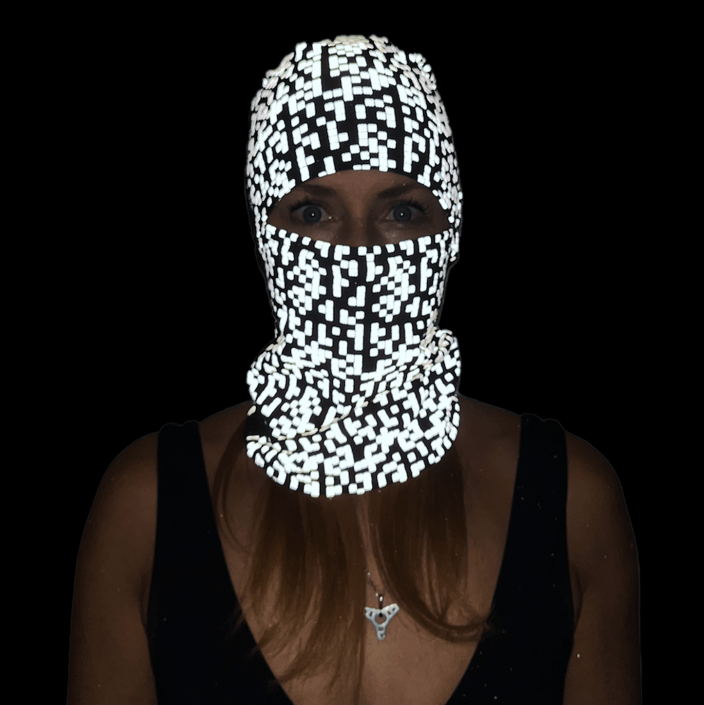 Balaclava Gato Luz Reflectivo Lego BYN - Pescuezo