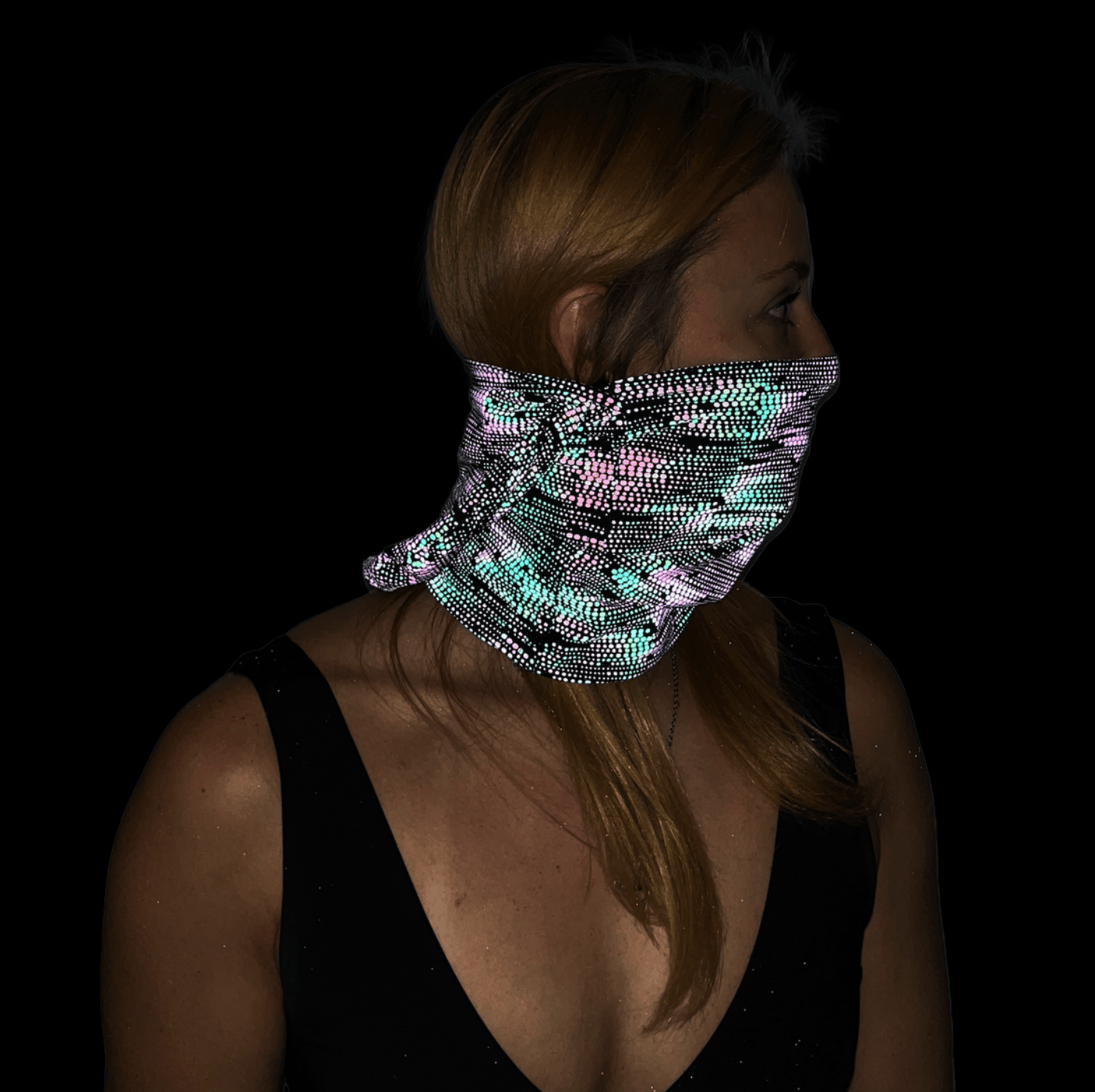 Balaclava Gato Luz Reflectivo Vibora Multicolor - Pescuezo