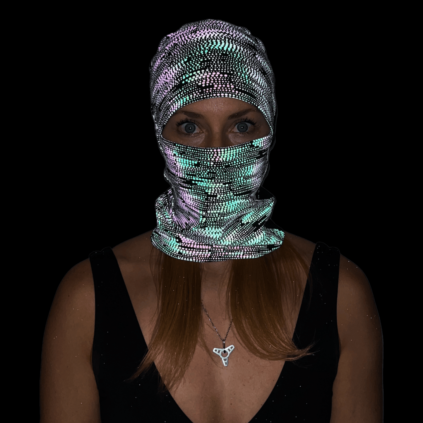 Balaclava Gato Luz Reflectivo Vibora Multicolor - Pescuezo