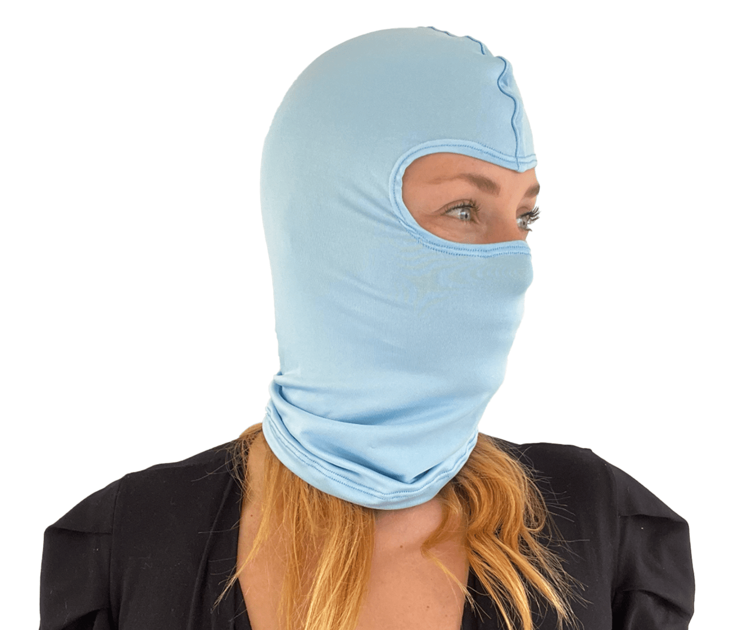 Balaclava Microfibra Unicolor Azul Claro - Pescuezo