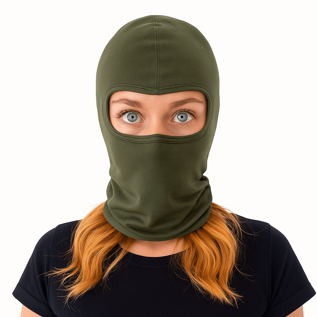 Balaclava Microfibra Unicolor Verde Oliva - Pescuezo