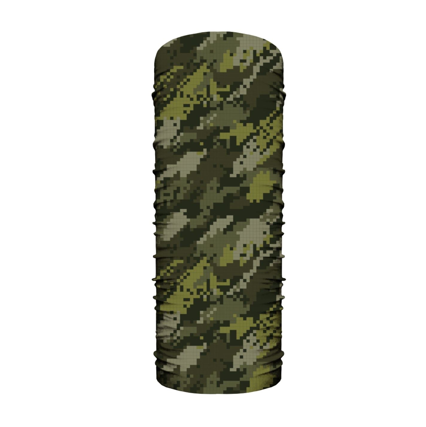 Microfibra Camuflado Pixel Verde - Pescuezo