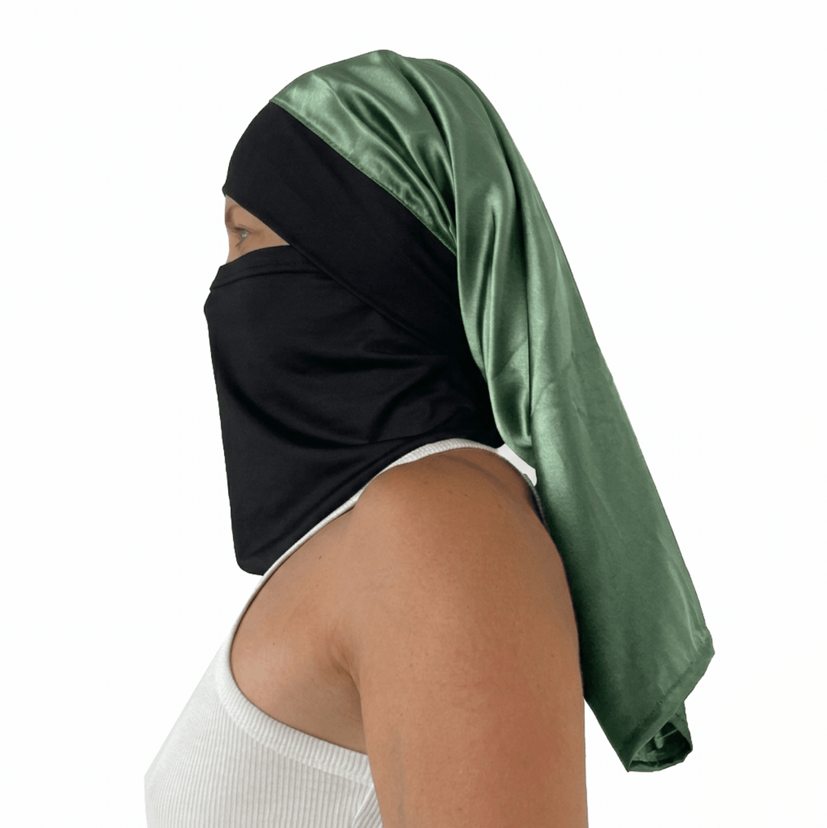Pescuezo Doble Hijuepeta Satín Verde 50 cms - Pescuezo