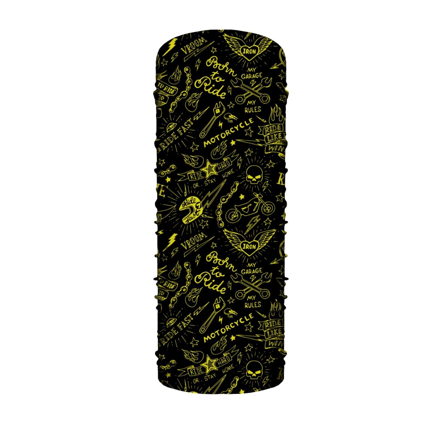 Microfibra Tatoo Moto Amarillo - Pescuezo