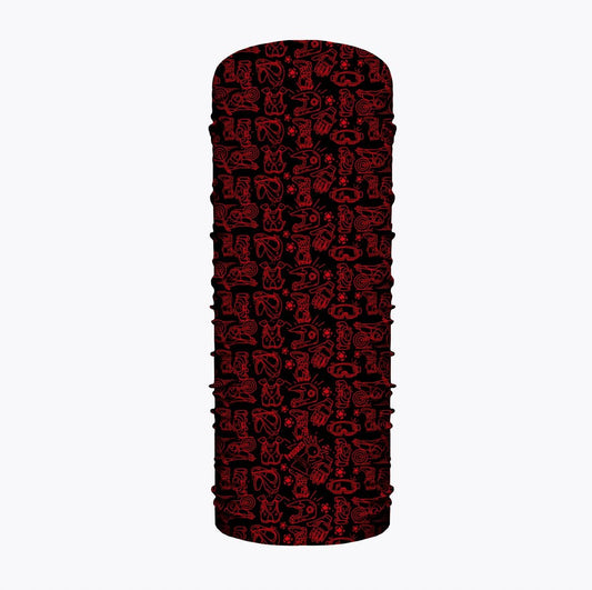 Microfibra Moto Patron Rojo Pescuezo Microfibra Pescuezo