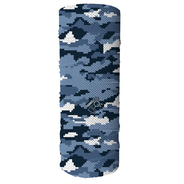 Peto Camuflado Pixel Azul Pescuezo Peto Pescuezo