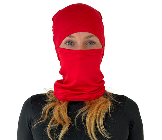 Balaclava Gato Unicolor Rojo