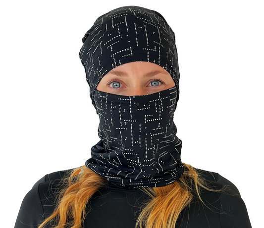 Balaclava Gato Luz Reflectivo Tetris BYN
