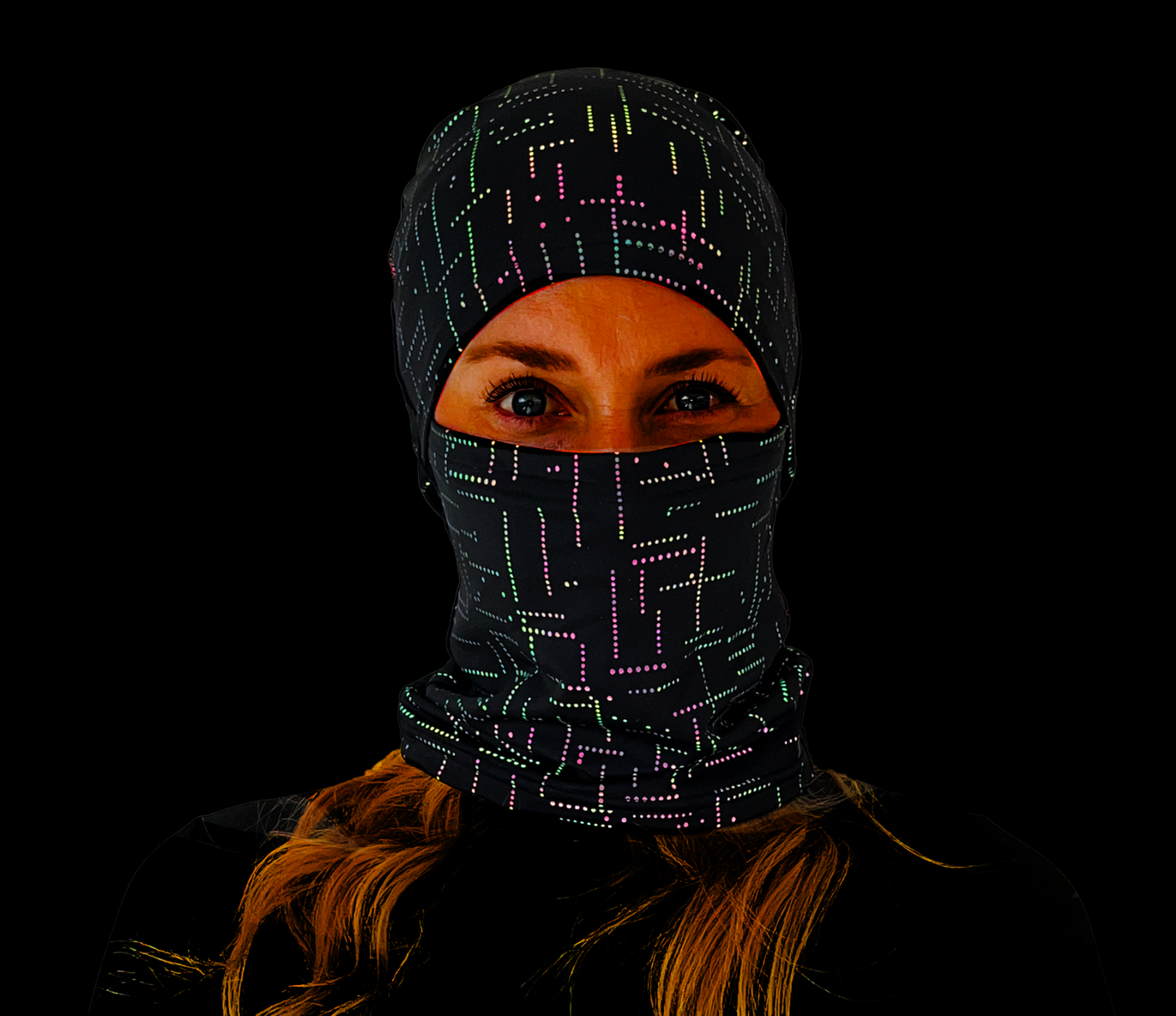 Balaclava Gato Luz Reflectivo Tetris Multicolor