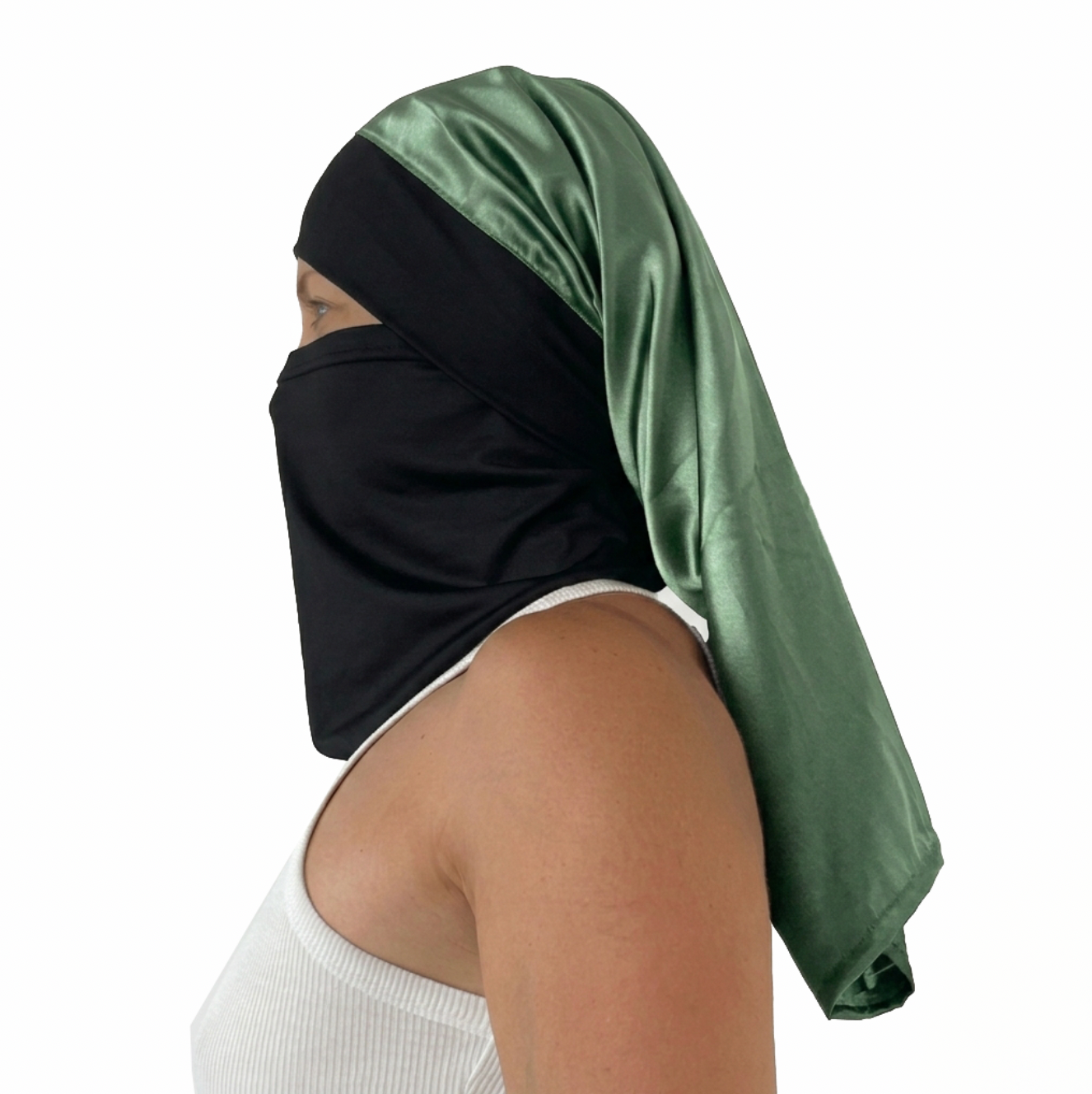 Pescuezo Doble Hijuepeta Satín Verde 50 cms