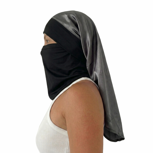 Pescuezo Doble Hijuepeta Satín Gris 50 cms