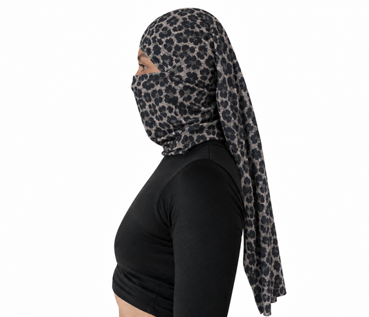 Doble Hijuepeta Microfibra Leopardo Gris
