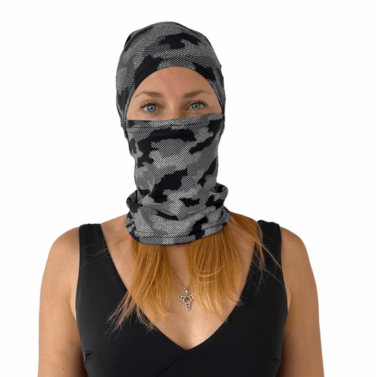 Balaclava Gato Luz Reflectivo Camo BYN - Pescuezo