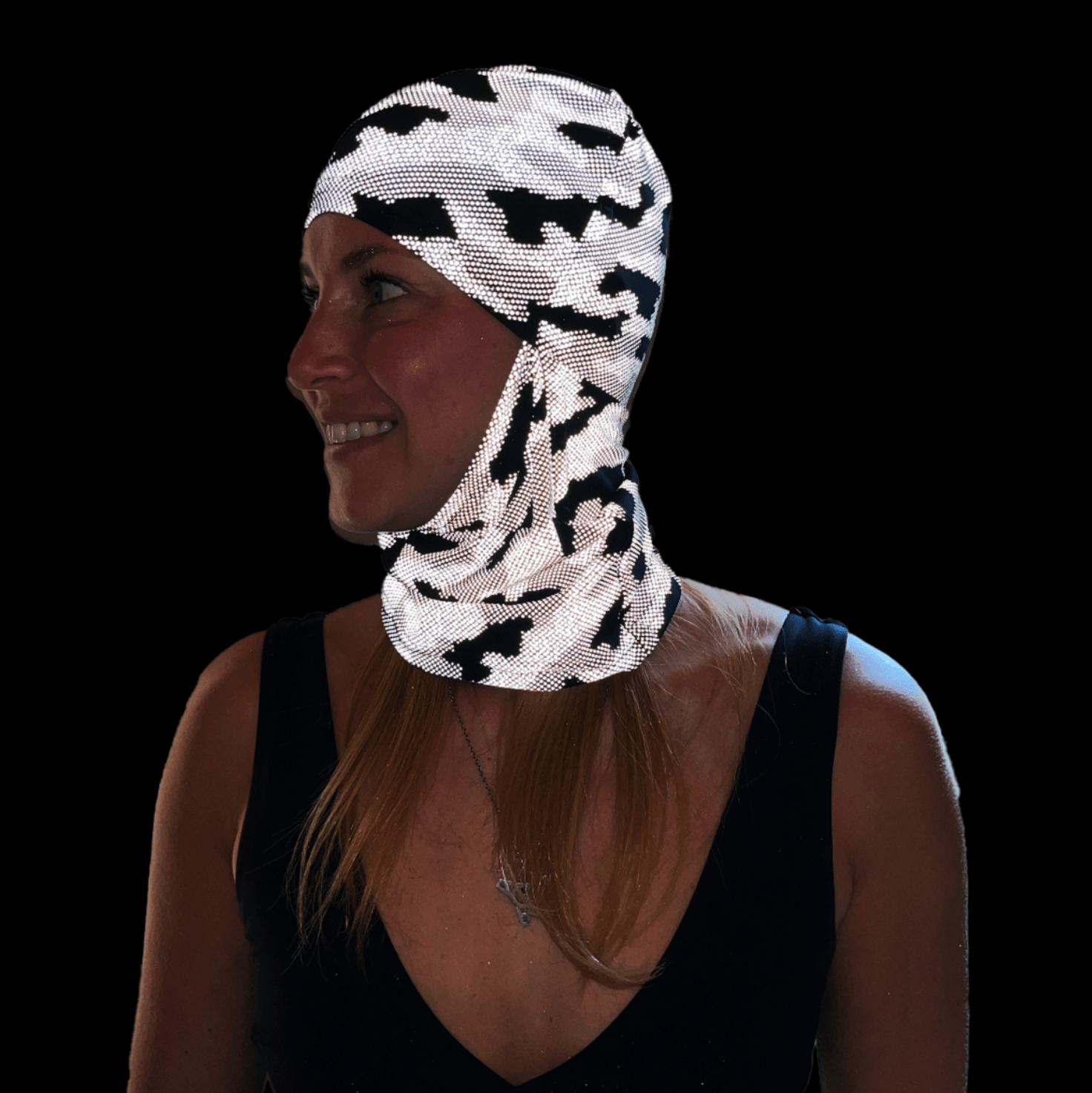 Balaclava Gato Luz Reflectivo Camo BYN - Pescuezo