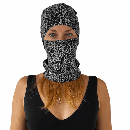 Balaclava Gato Luz Reflectivo Pintura BYN - Pescuezo