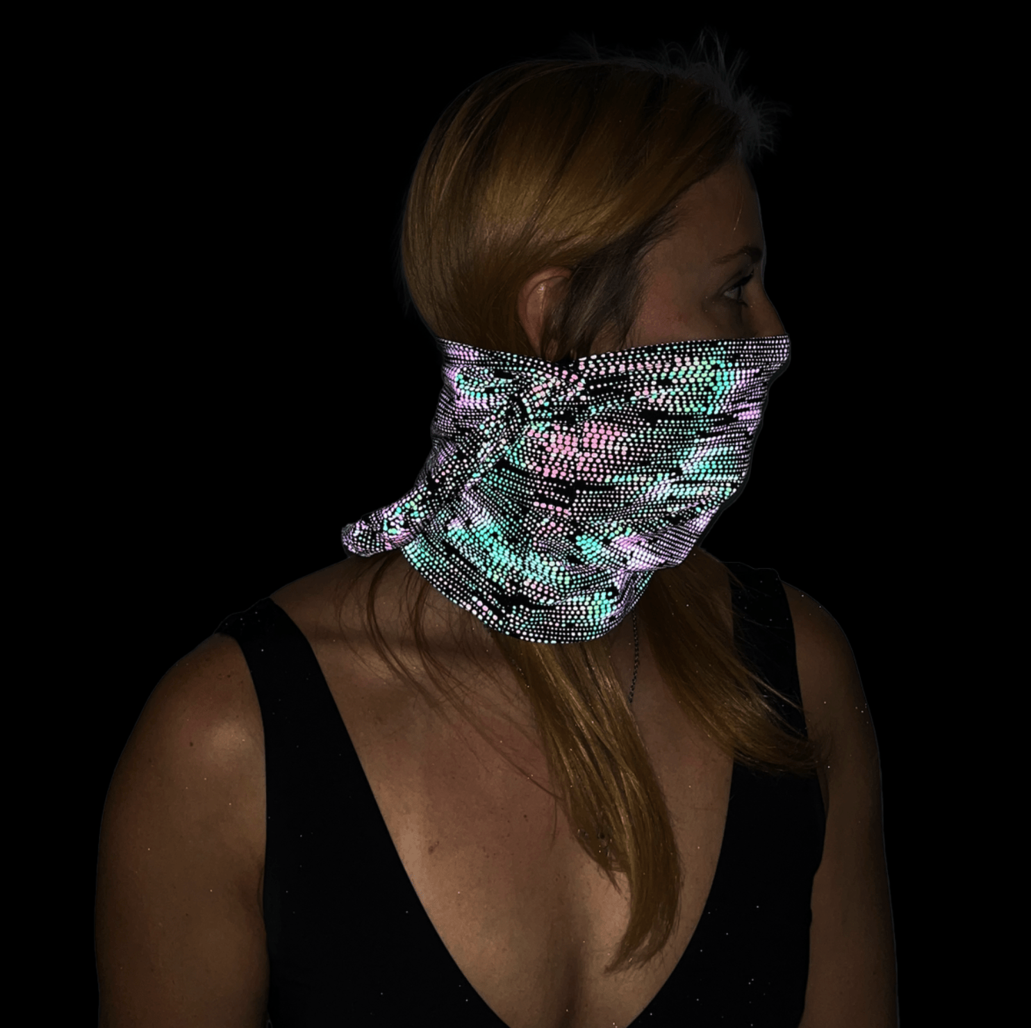 Balaclava Gato Luz Reflectivo Vibora Multicolor - Pescuezo
