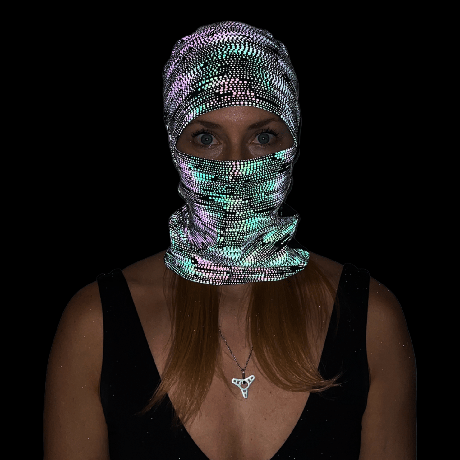 Balaclava Gato Luz Reflectivo Vibora Multicolor - Pescuezo