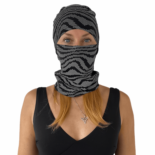 Balaclava Gato Luz Reflectivo Wave BYN - Pescuezo