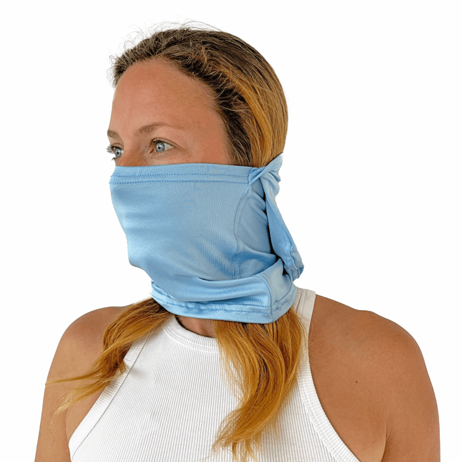 Balaclava Gato Unicolor Azul Bebe - Pescuezo