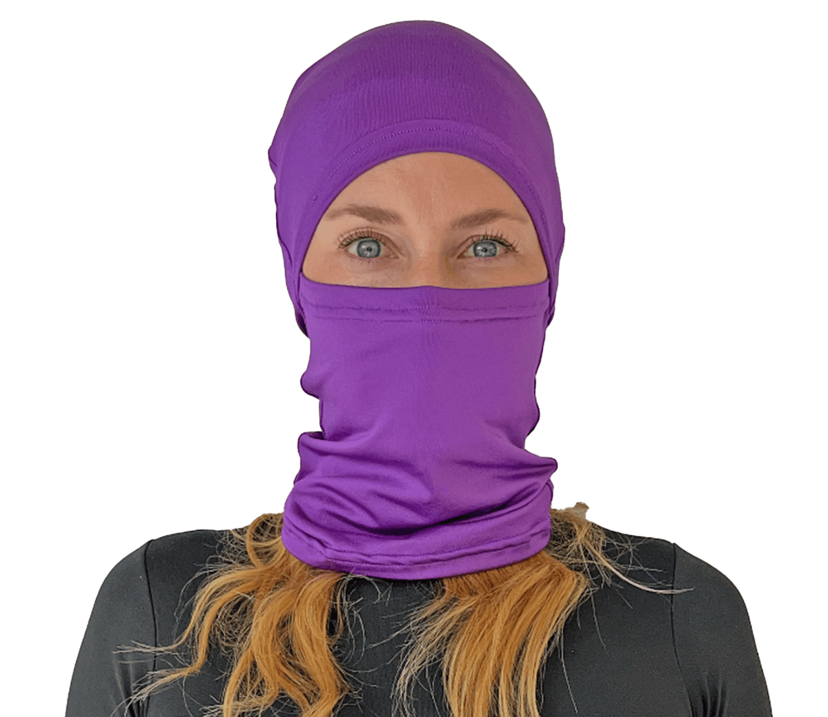 Balaclava Gato Unicolor Morado - Pescuezo