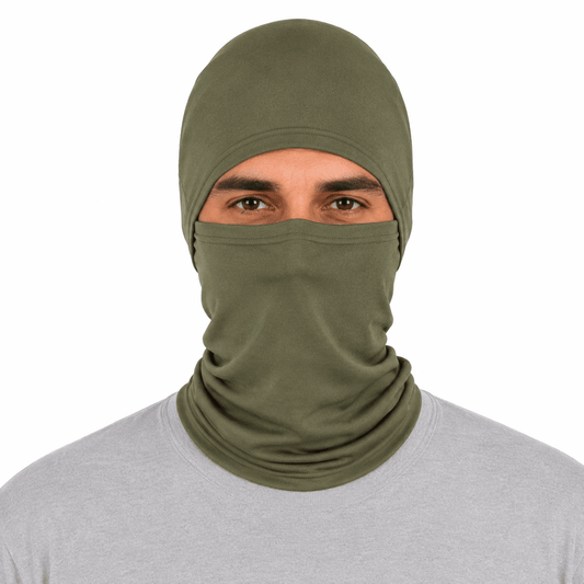 Balaclava Gato Unicolor Oliva - Pescuezo