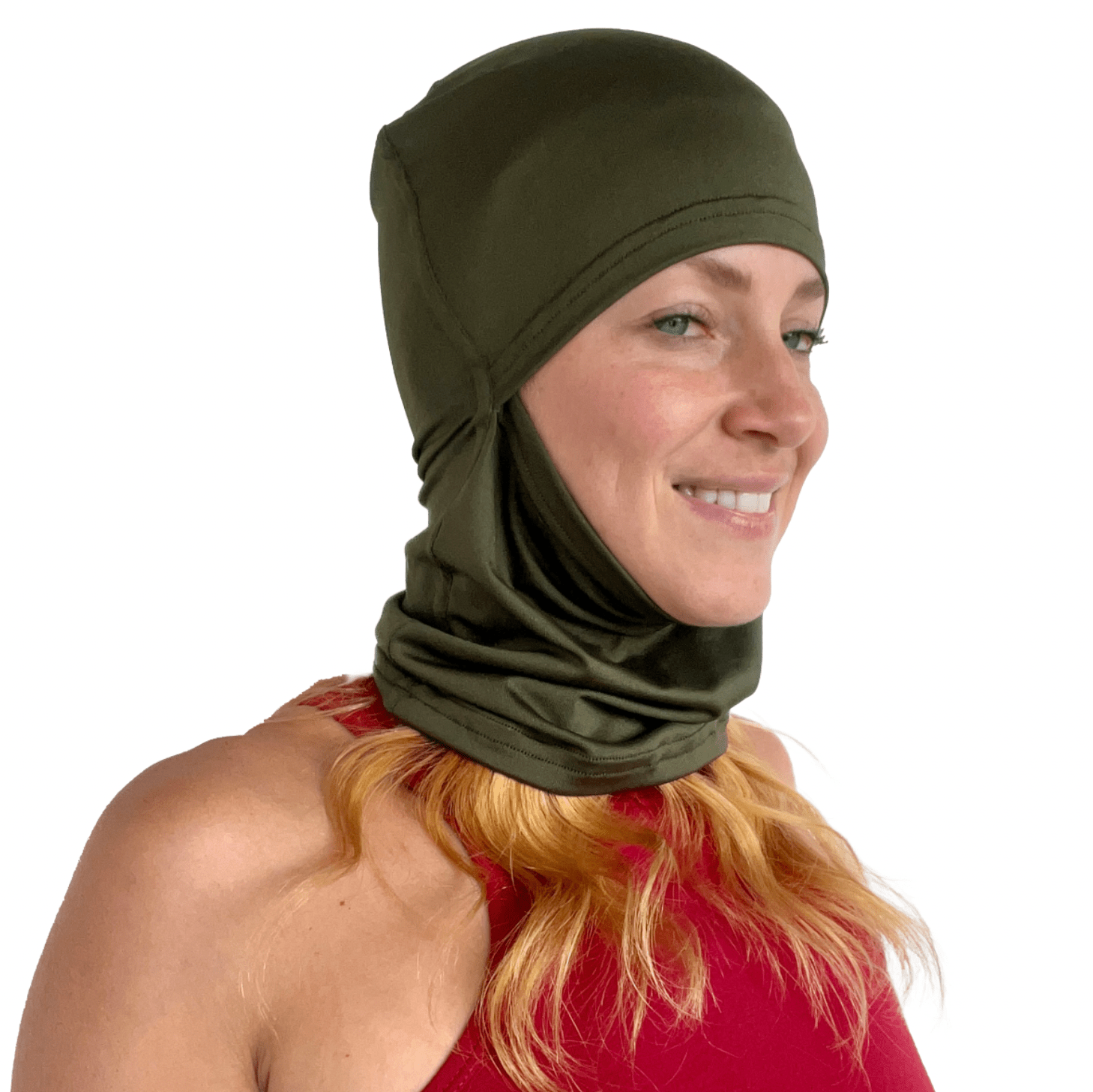 Balaclava Gato Unicolor Oliva - Pescuezo