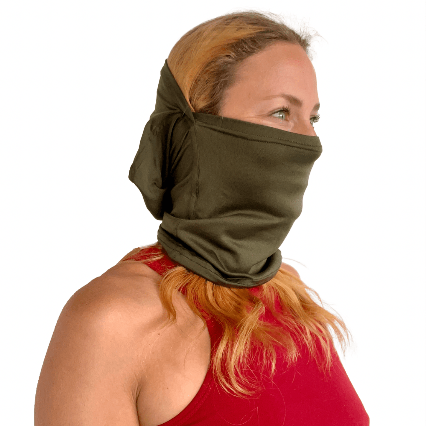 Balaclava Gato Unicolor Oliva - Pescuezo