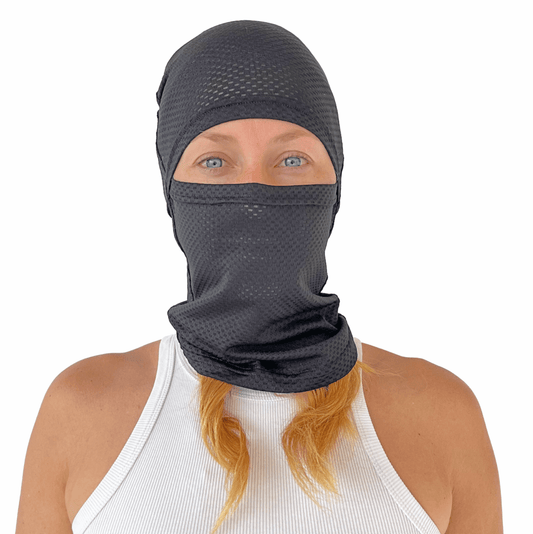 Balaclava Gato Unicolor Peto Negro - Pescuezo