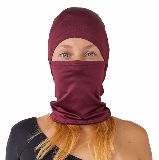 Balaclava Gato Unicolor Vino - Pescuezo