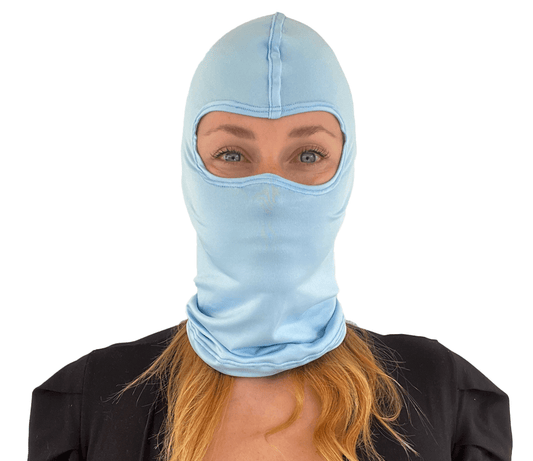 Balaclava Microfibra Unicolor Azul Claro - Pescuezo