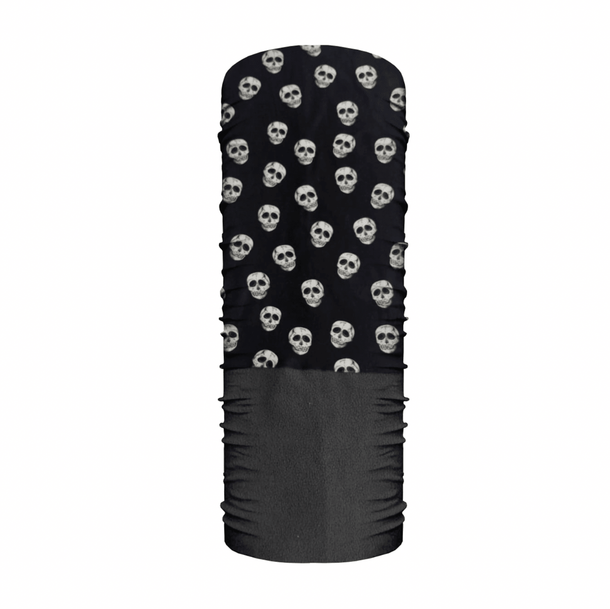 Bipolar Microfibra Calaveritas Negro/Gris - Pescuezo