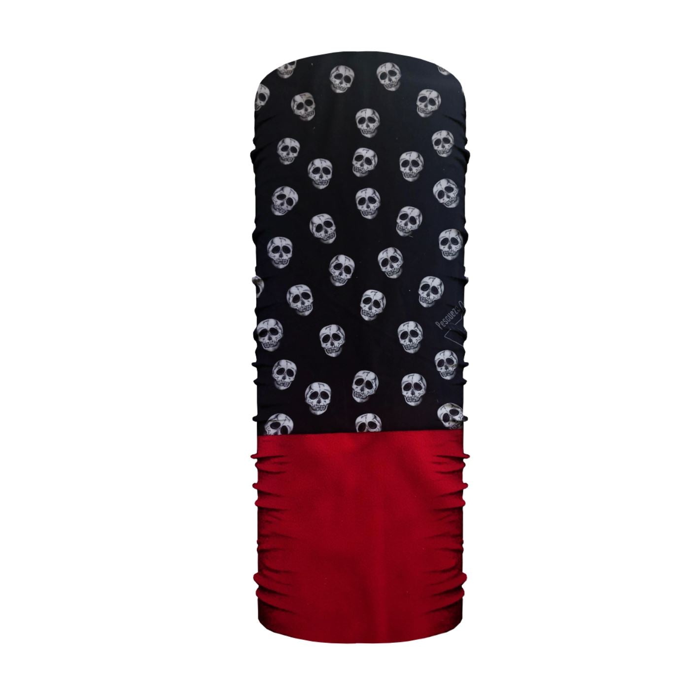 Bipolar Microfibra Calaveritas Negro/Rojo - Pescuezo