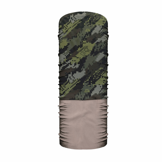 Bipolar Microfibra Camuflado Pixel Verde/Beige - Pescuezo