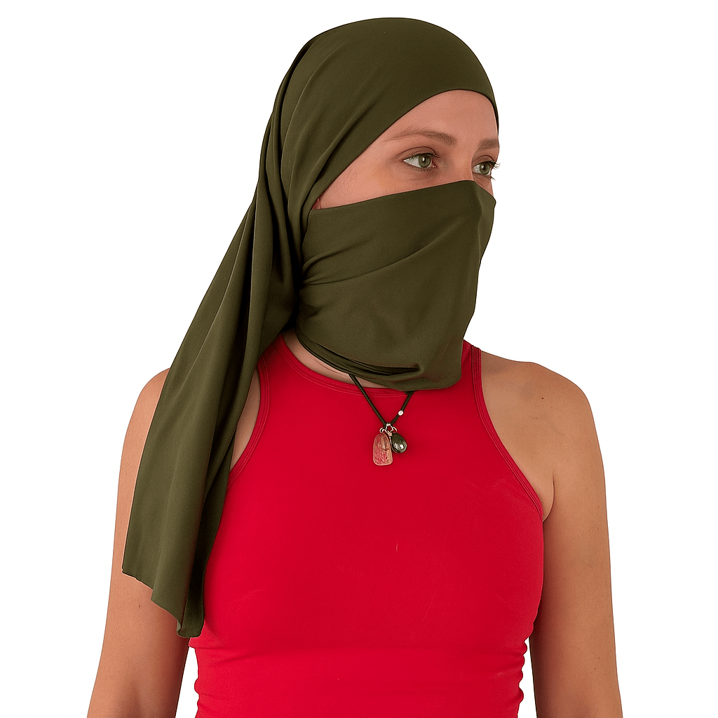 Doble Hijuepeta Microfibra Verde Oliva 100 cms - Pescuezo