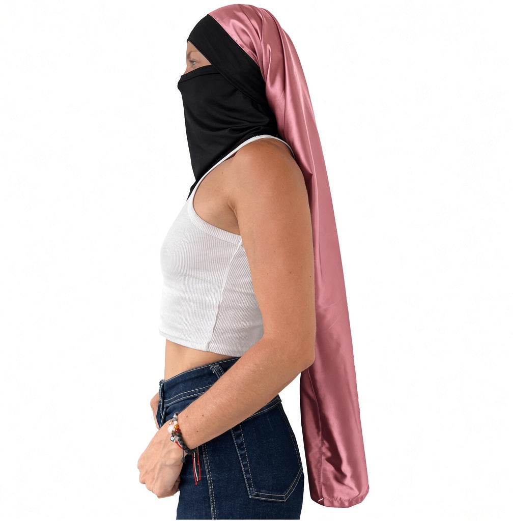 Pescuezo Doble Hijuepeta Satín Rosa 100cms