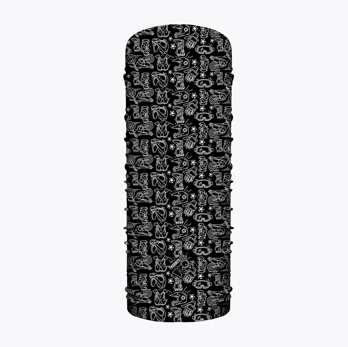 Microfibra Moto Patron Negro - Pescuezo