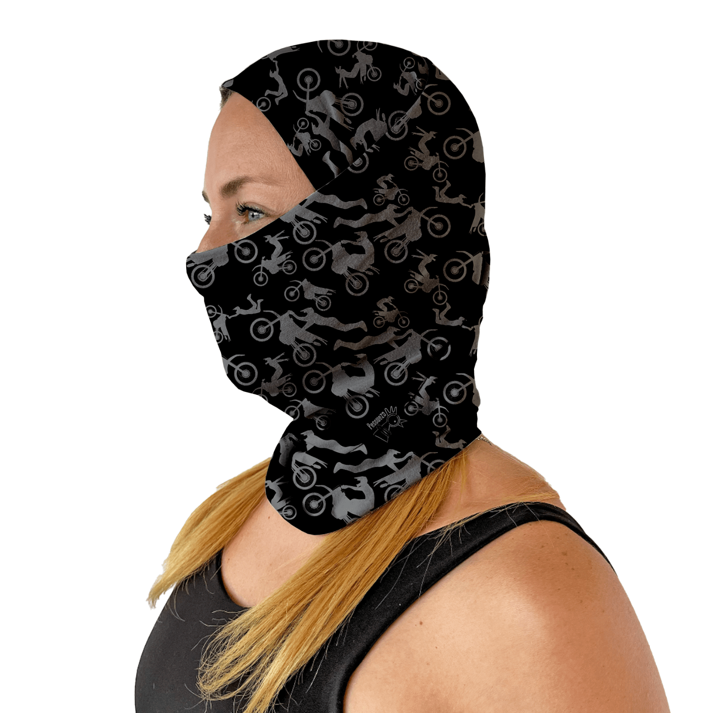 Microfibra Moto Salto Negro - Pescuezo