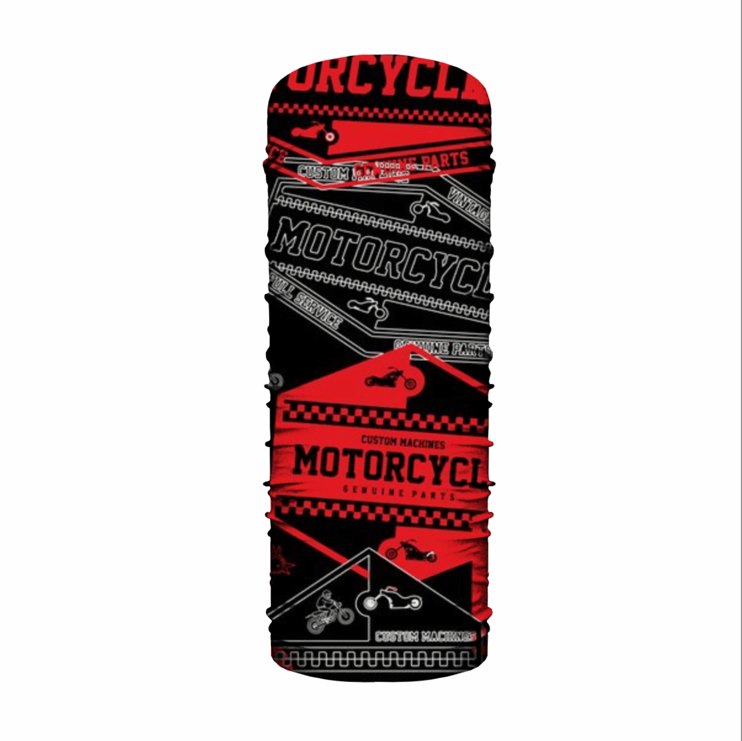 Microfibra Motorcycle Negro Rojo - Pescuezo