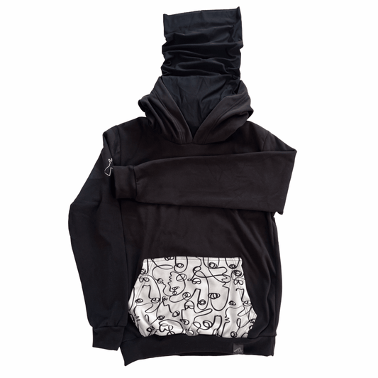 Pesjudi Térmico Doodle Negro Bolsillo Marfil - Pescuezo