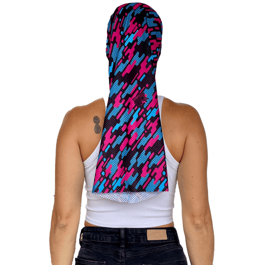 Peta Camudiagonal Fucsia Azul - Pescuezo