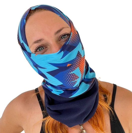 Bipolar Microfibra Roto Azul - Pescuezo