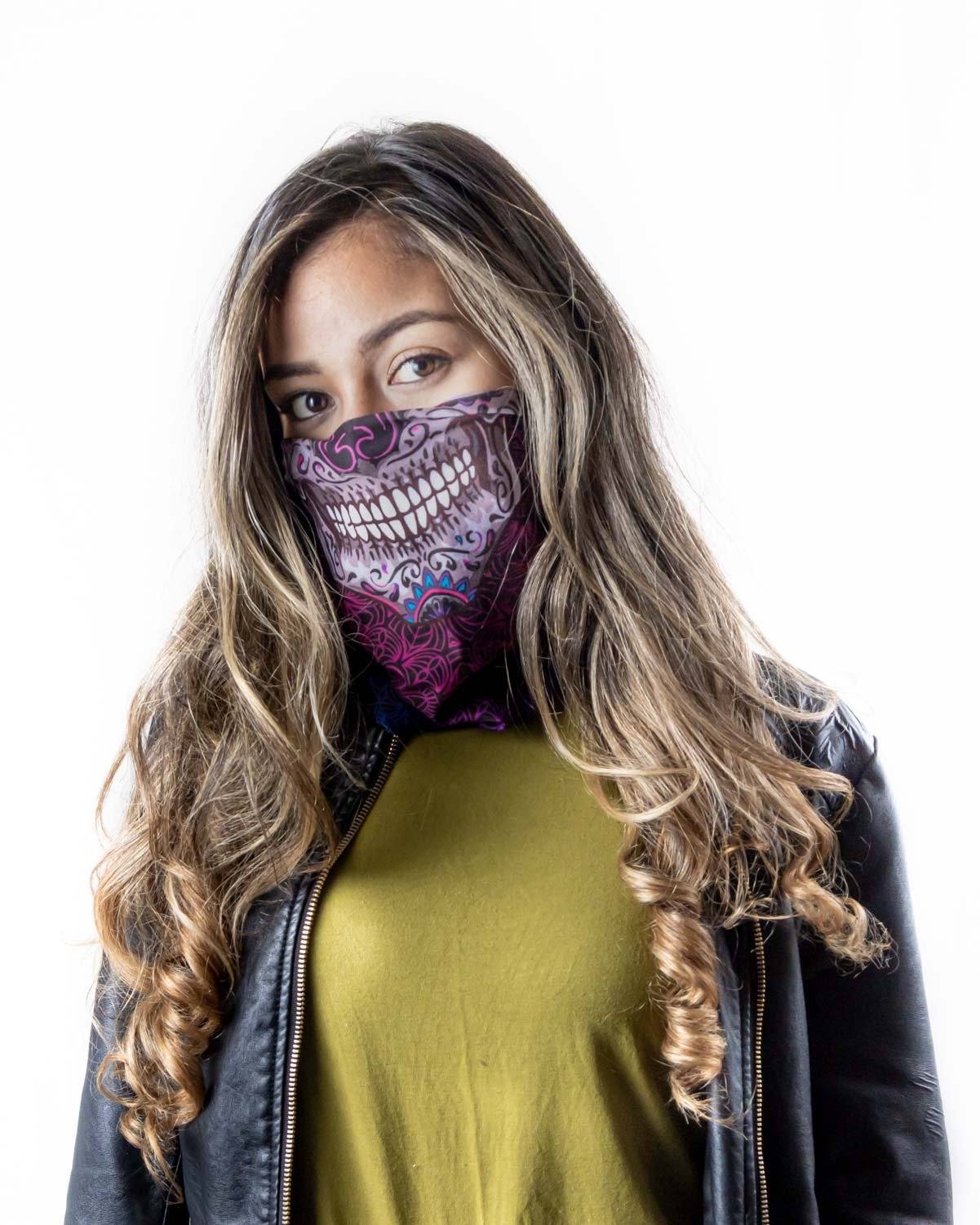 Microfibra Caras CandySkull Pescuezo Microfibra Pescuezo