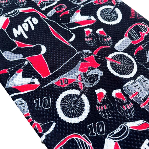 Peto Moto Negro Rojo - Pescuezo