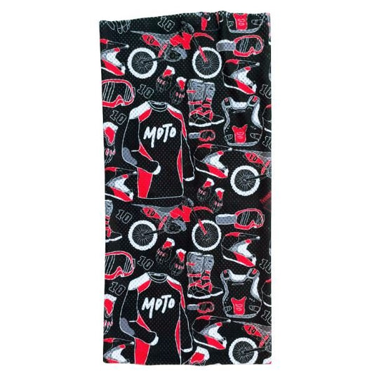 Peto Moto Negro Rojo - Pescuezo